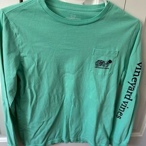 Vineyard Vines Kids Lacrosse Green Long Sleeve Shirt. New without tags.